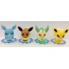 Kit 4 Bonecos Pokémon Center Ichiban Kuji 7-11 Glaceon, Eevee, Leafeon e Jolteon