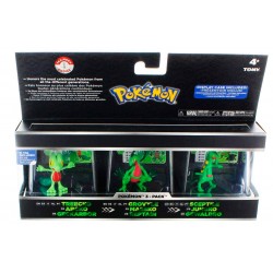 3 Bonecos Pokémon Trainer's 1 Choice! Treeko, Grovyle e Sceptile Tomy