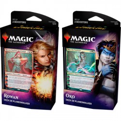 2 Decks Magic: The Gathering Throne of Eldraine Planeswalker Oko e Rowan Wizard of the Coast