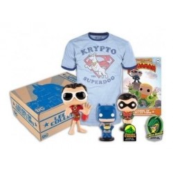 Box Legion of Collectors DC Comics Plastic Man 165 Pop Funko ,Saleiro e Pimenteiro Batman e Robin,Camiseta Tamanho M