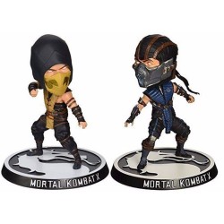2 Bonecos Mortal Kombat X Bobblehead Scorpion e Sub-Zero Mezcot Toyz