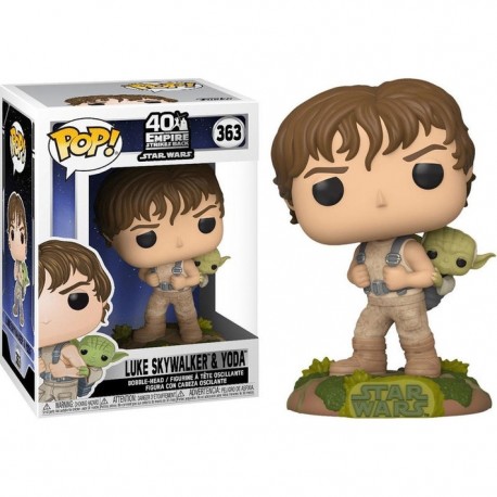 Boneco Star Wars Luke Skywalker & Yoda Pop Funko 363