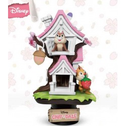 Boneco Disney Chip 'n' Dale Treehouse Cherry Blossom Version Diorama Stage 057 D Stage Beast Kingdom