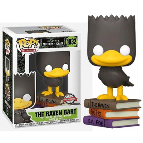 Boneco The Simpsons Casa da Árvore dos Horrores The Raven Bart Special Edition Pop Funko 1032