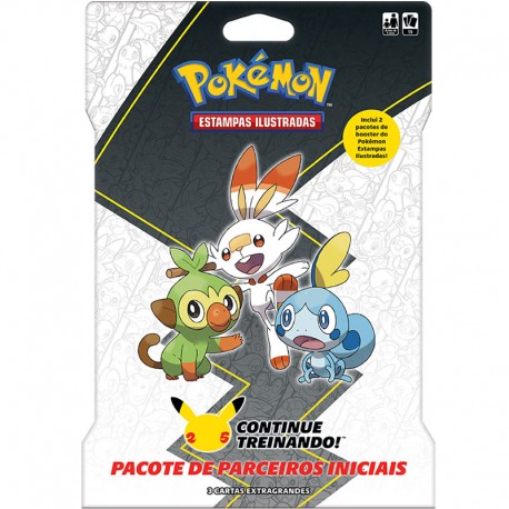 Blister Gigante Região de Galar Pokémon Grookey, Scorbunny e Sobble 25 Anos Copag