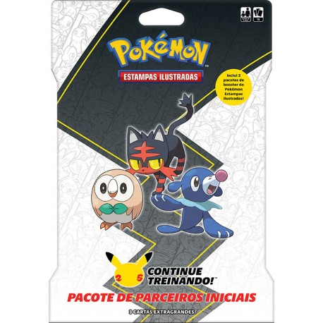 Blister Gigante Região de Alola Pokémon Rowlet, Litten e Popplio 25 Anos Copag