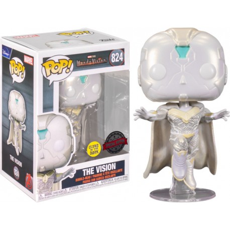 Boneco Marvel Studios WandaVision Vision Glows In The Dark Special Edition Pop Funko 824