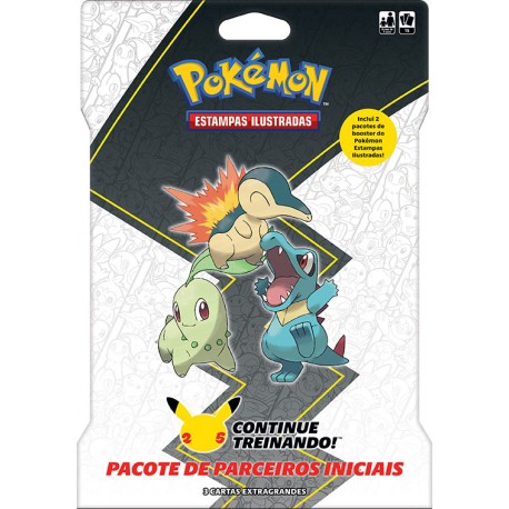 Blister Gigante Região de Johto Chikorita, Cyndaquil e Totodile Pokémon  25 Anos Copag