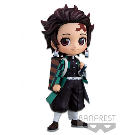 Boneco Demon Slayer Kimetsu no Yaiba Tanjiro Kamado Q Posket Ver A Bandai Banpresto