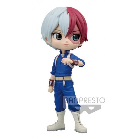 Boneco My Hero Academia Shoto Todoroki Q Posket Bandai Banpresto