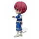 Boneco My Hero Academia Shoto Todoroki Q Posket Bandai Banpresto