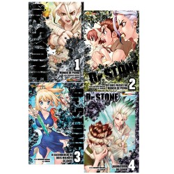 Kit 4 Mangás Dr. Stone Volume 1 ao 4