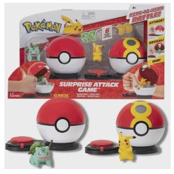 Pokémon Ataque Surpresa Kit Pokébola com Bulbasaur e Pikachu Wicked Cool Toys Sunny