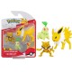 Boneco Pokémon Abra, Chikorita e Jolteon Battle Figure Set Wicked Cool Toys Sunny