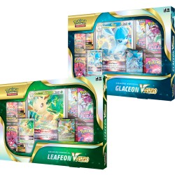 2 Box Pokémon Coleção Especial Leafeon V-Astro Glaceon V-Astro Copag