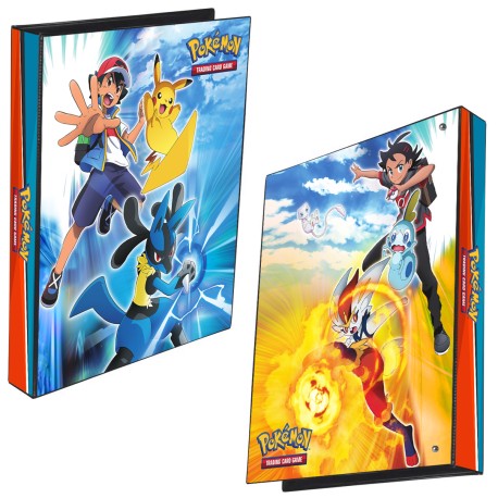 Pasta Fichário Pokémon Jornadas de Mestre Capa Dura 4 Argolas