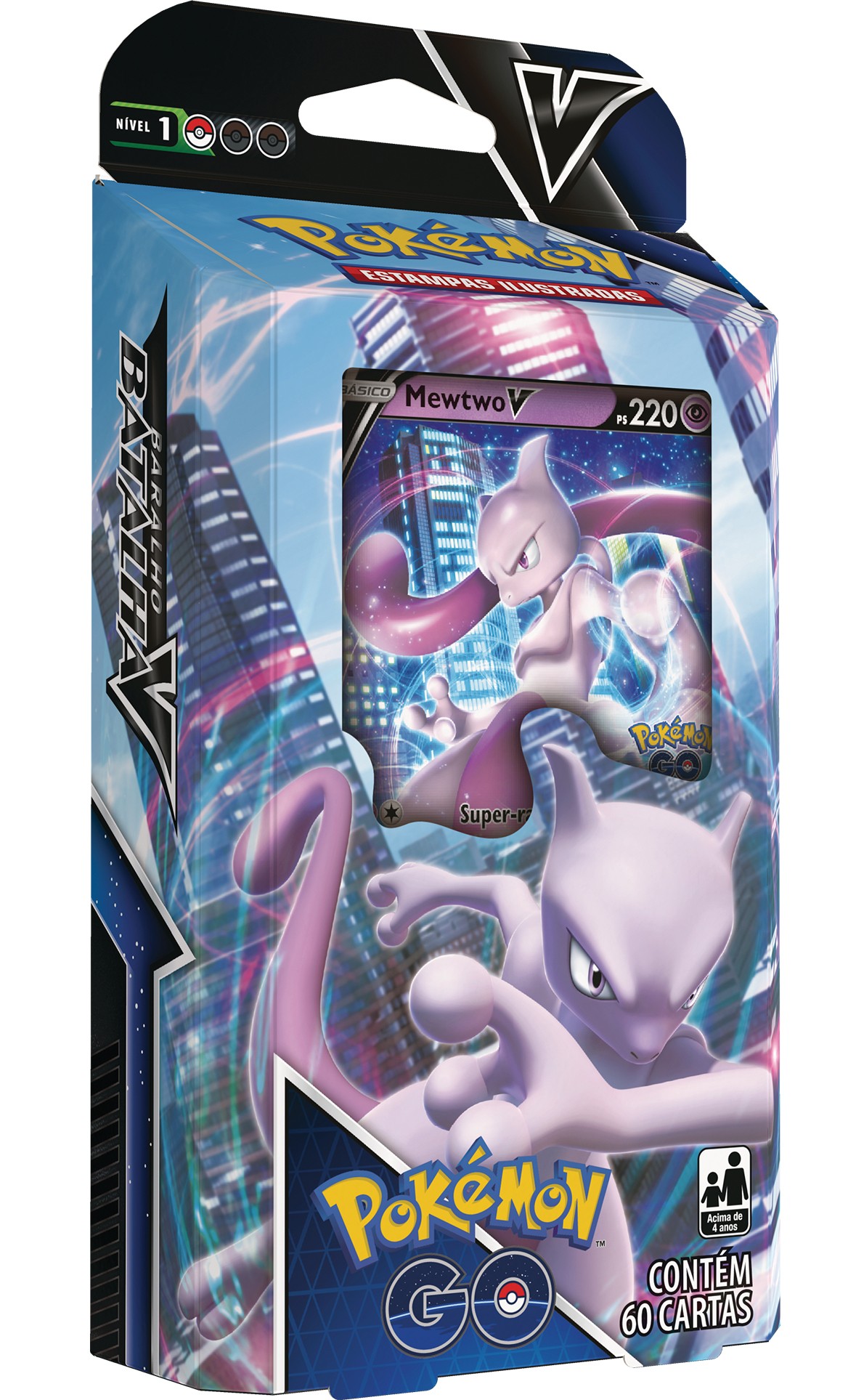 Carta Pokemon Mewtwo Ex  Produto Masculino Copag Nunca Usado